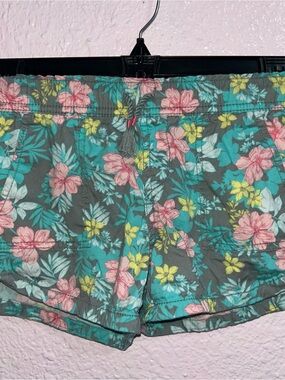 GAP Floral Drawstring Shorts - Teal, Pink & Yellow